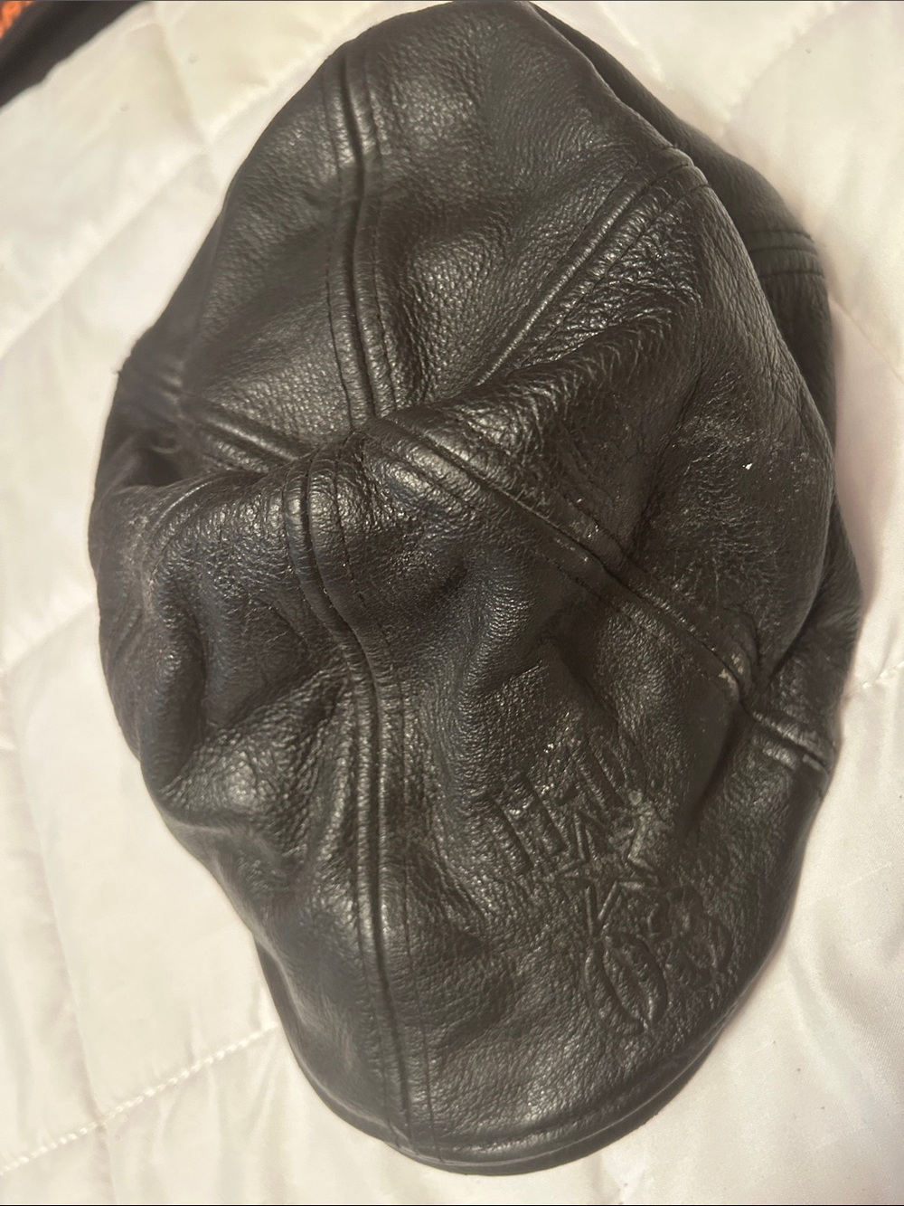 Harley-Davidson Black Leather Gloves and Hat - Picture 6 of 13